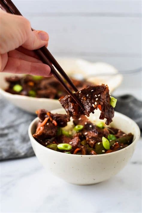 Slow Cooker Mongolian Beef The Gingered Whisk