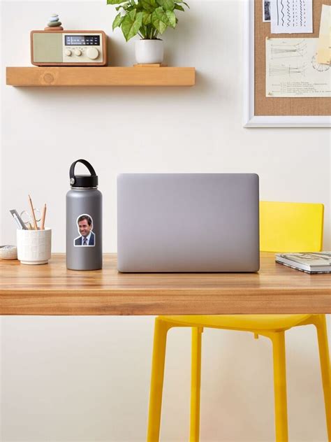 Michael Scott Biting Lip Sticker By Vinnydesign Redbubble