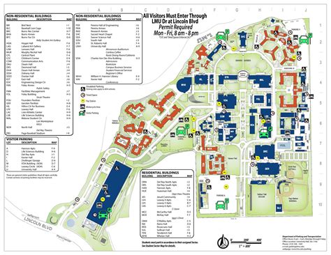 Loyola Marymount University Campus Map Map
