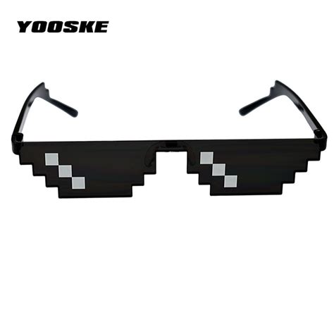 Yooske Deal With It Glasses Mosaic Pixel Thug Life Sunglasses Men Party Eyewear Dealwithit Thug