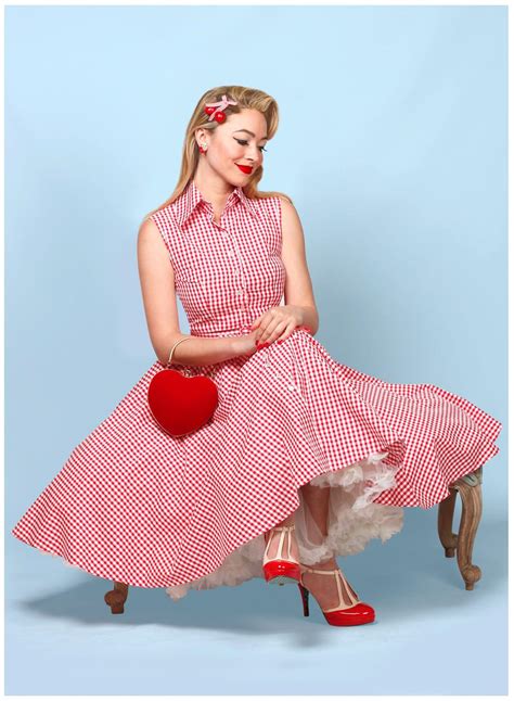 30 Summer Women Vintage 50s Country Girl Style Gingham Swing Shirt