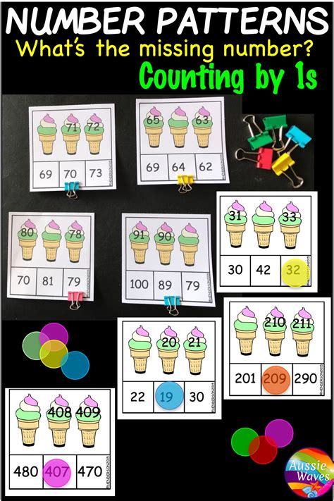 Missing Number Patterns Math Center Activity Counting Numbers 0 To 1000