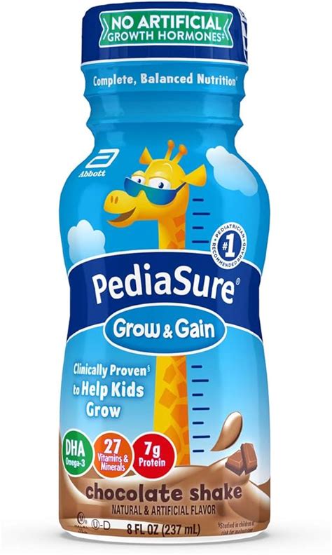 Pediasure Grow And Gain Nutrition Shake For Kids Chocolate 8 Fl Oz