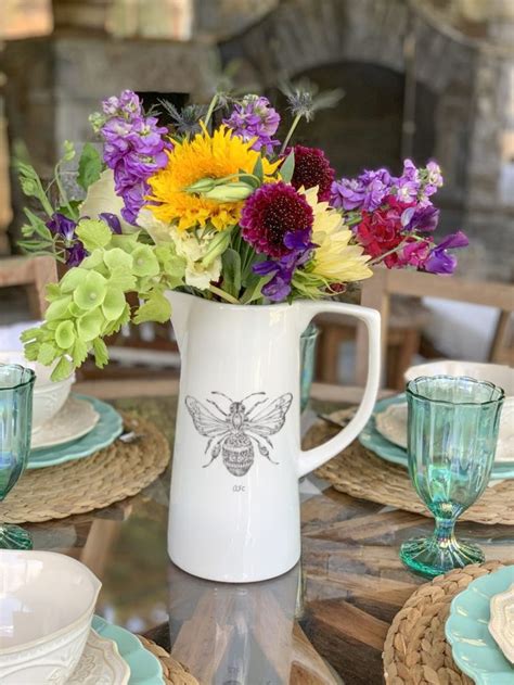 The bees now have a supply of food, while the flowers can now reproduce. Bumble Bee Vase with Flowers | Chic decor, Vintage chic ...