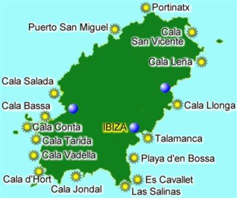 Map Of Ibiza Beaches