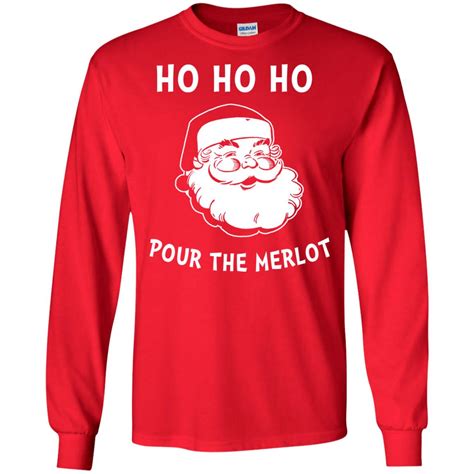 Santa Ho Ho Ho Pour The Merlot Christmas Sweater Hoodie Rockatee