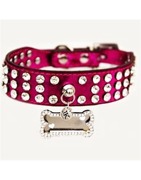 Jacqueline Kent Jewelry Rhinestone Dog Collar Pink Small 15in By