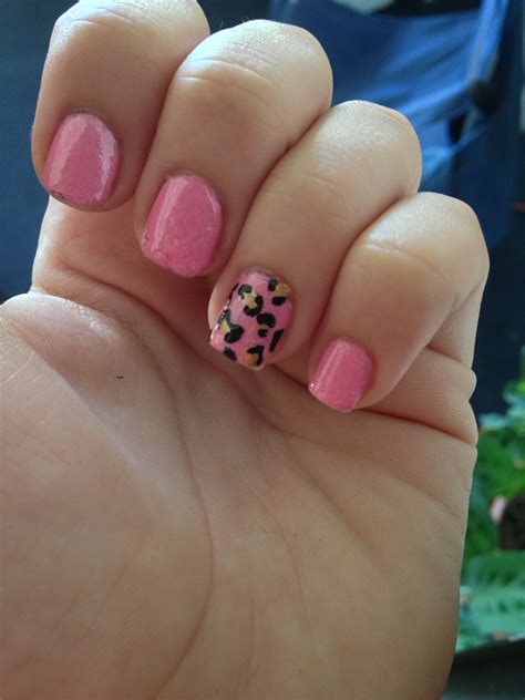 Cheetah nail art on Preppy Pink by Tip Toe by me :) | Cheetah nails, Nails, Cheetah nail art