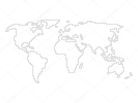 Wir bieten anklickbare karte der welt und leicht herunterladbaren world. Vektor-Weltkarte - eckig Gliederung — Stockvektor © pyty ...