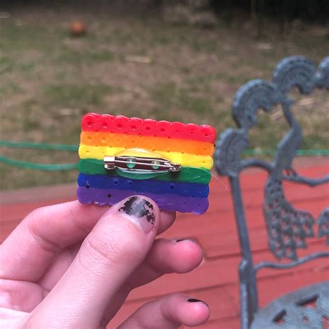 Sparkly Custom Lgbtq Pride Flag Pin Etsy