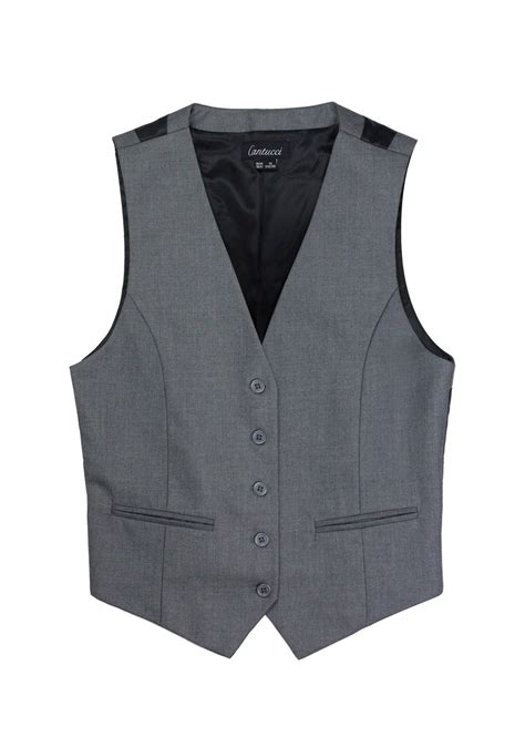 Womens Vests Womens Suit Vest In Medium Gray Uniform Vests For
