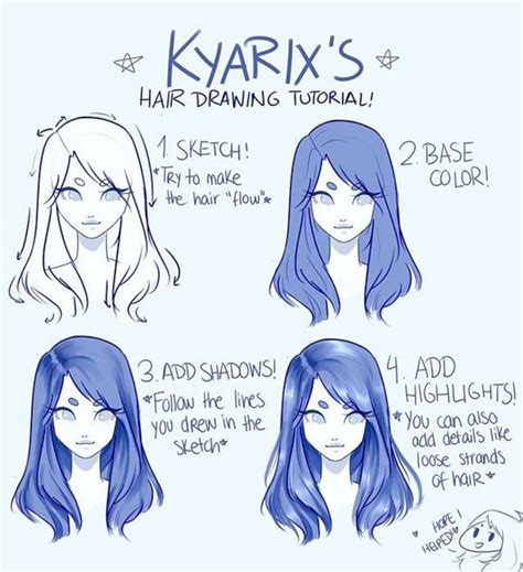 Hair Shading Tutorial How To Draw Hair Drawing Tutorial Drawing