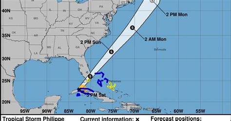 Tropical Storm Philippe: Current weather radar for Naples