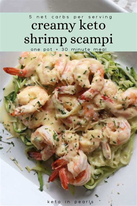 You could even serve this garlic shrimp scampi over zucchini noodles if you wanted to bulk it up even more, but we think it's. Creamy Keto Shrimp Scampi | Keto In Pearls | Main Dishes | Seafood