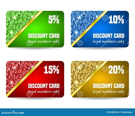 Discount Card Template Stock Vector Illustration Of Layout 65605046