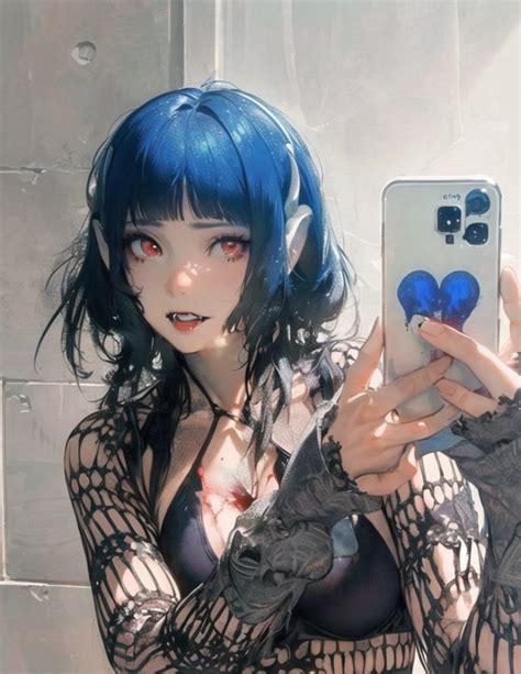 Dimmuaiart On Twitter Taking A Selfie In The Mirror Pixai Aiイラスト Aiart Aiartworks