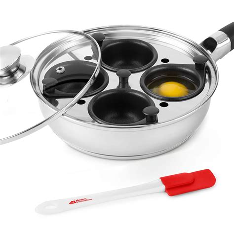 Buy Modern Innovations Egg Poacher Pan Set With 4 Nonstick Large Egg