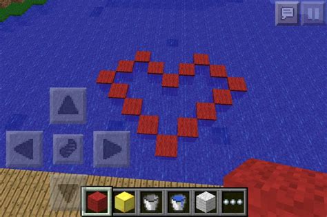 Pixalated Heart Made From Red Wool Minecraft Pocket Edition Awesome