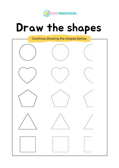 Matching Shapes Activity For Pre Kindergrarten Preschool Shape