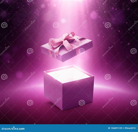 Purple Color Open T Box Stock Illustration Illustration Of Glitter