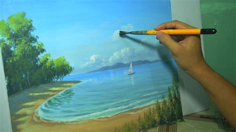 Seascape Time Lapse Acrylic Painting By Jm Lisondra Youtube