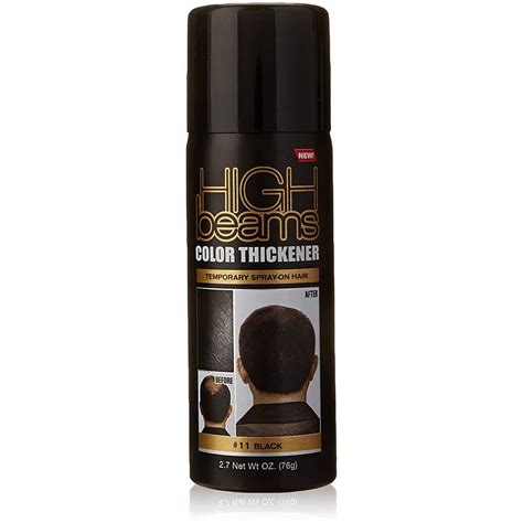 High Beams Color Thickener Temporary Spray On Hair 11 Black 27 Oz
