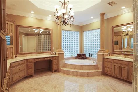 The master bathroom, which can be accessed from both the closet and the bedroom, has been clad in grey marble. Found my master bathroom!!! Luxurious Master bathroom with ...