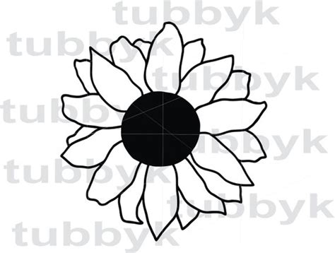 Sunflower SVG Flower SVG Floral SVG Svg File Cutting File Etsy Polska