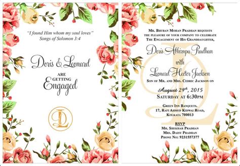 Download this free printable wedding invitation template, add your personalized details, and print as many copies as you need! Free Online Engagement Invitation Card Maker India ...