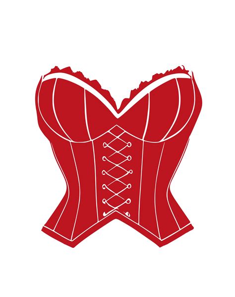 Red Corset Illustration Clipart Free Stock Photo Public Domain Pictures