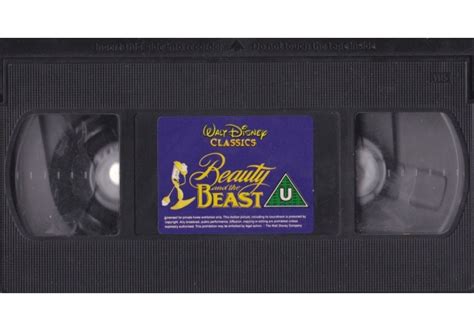 Beauty And The Beast On Walt Disney Home Video United Kingdom Vhs Videotape