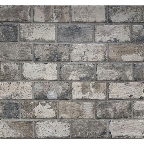 Style Selections Broadmeadow Brick Grey 4 In X 8 In Glazed Porcelain