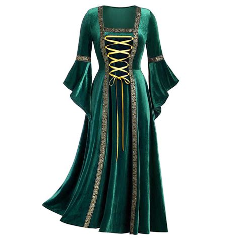 Buy Women S Medieval Dress Cosplay Costume Renaissance Victorian Long Sleeve Asymmetric Hem