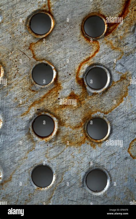Metal Texture With Holes Abstract Background Stock Photo Alamy