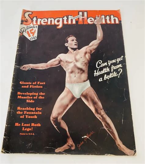 1940 Sep Strength And Health Vintage Magazine John Gallagher Gay Beefcake
