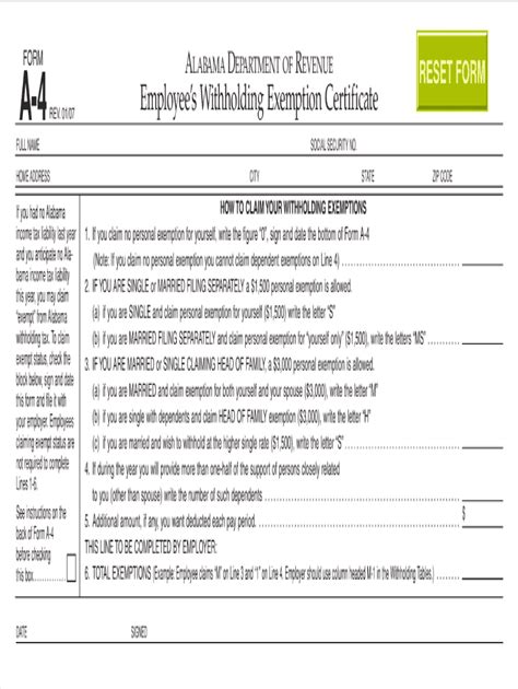 A4 Form Alabama Fill Out And Sign Online Dochub