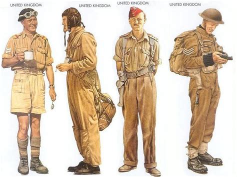 World War Ii Uniforms United Kingdom 1941 Jan North Africa