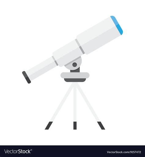 Telescope Flat Design Royalty Free Vector Image