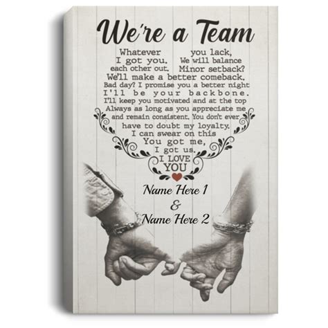Anniversary Personalized Gift Personalized We Re A Team Whatever You Lack I Got You CubeBik