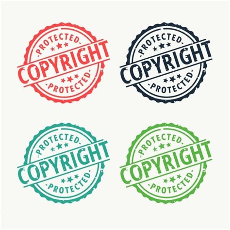 Copyright Stamps Vector Free Download
