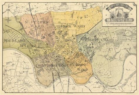 Preston Map Old Map Of Preston Print Fine Reproduction On Etsy Old