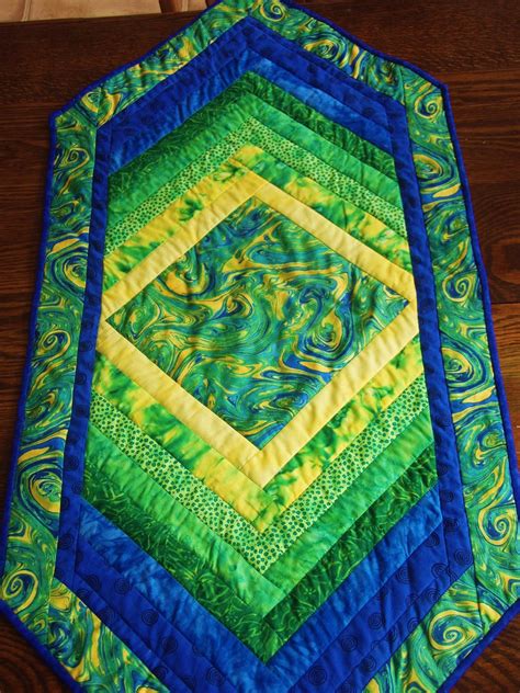Quilted Table Runner Chevron Design In Colorwash By Nhquiltarts