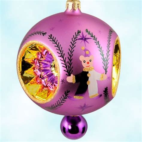 Christopher Radko Elfin Clown Sparkle Lavender Ornaments 2002 02 0146