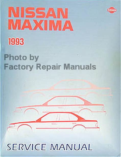 1993 Nissan Maxima Factory Service Manual Original Shop Repair