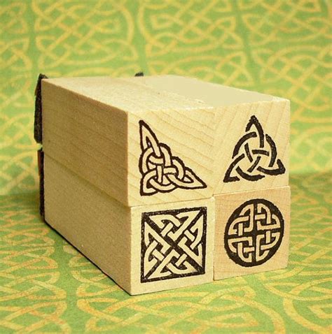 Celtic Knot Mini Rubber Stamp Boxed Set 1 Triquetra By Triskelt