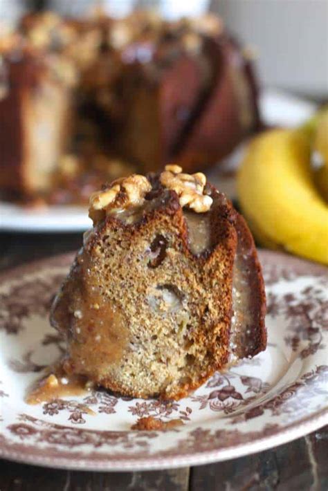 Can this recipe be baked in a bundt pan instead of 9×13 rectangle? Banana Bundt Cake with Browned Butter Walnut Glaze - The Seaside Baker