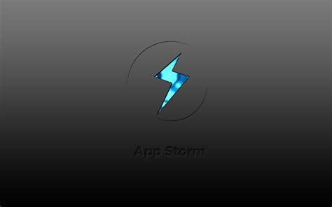 Blue App Storm Logo Hd Wallpaper Wallpaper Flare
