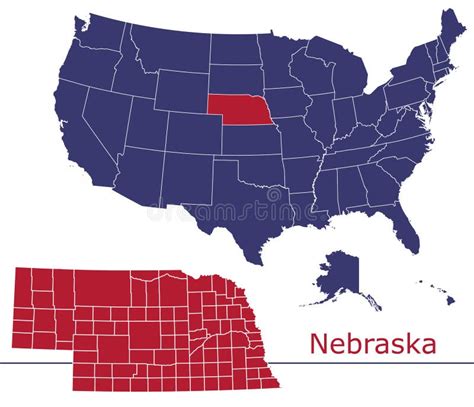 Nebraska Counties Icons Stock Vector Illustration Of Nebraska 213439646