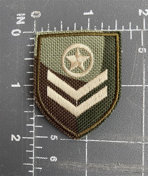 Camouflage Corporal Chevron Patch Rank Insignia Faux Us Army Military