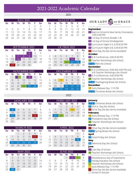 Academic Calendar 2022 